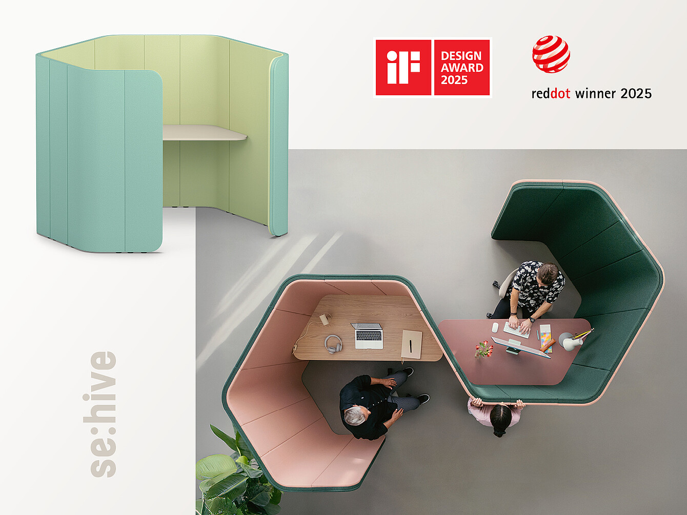 se:hive en turquesa y verde