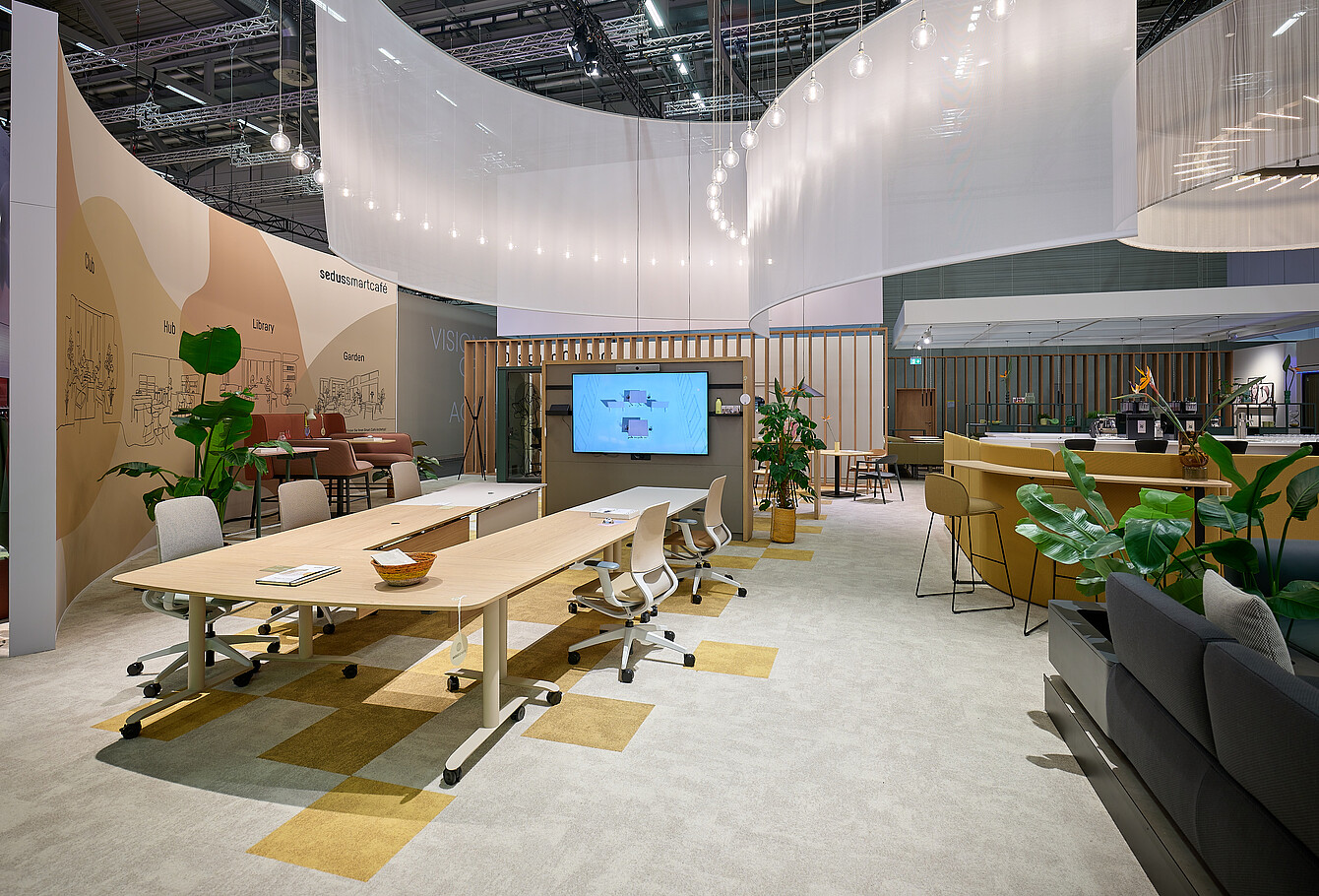 workshop area at booth