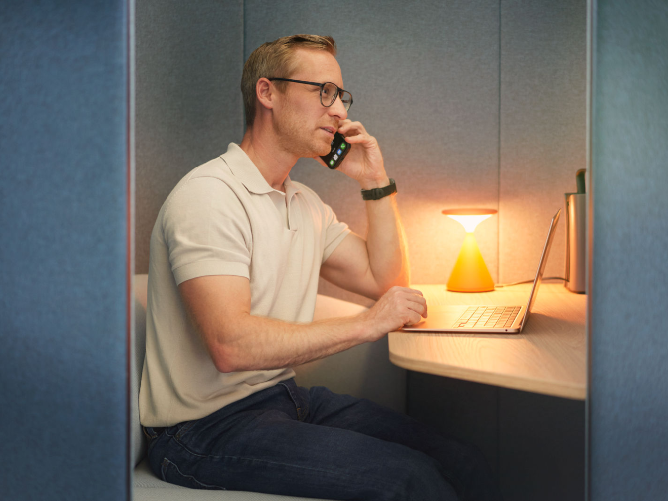 man on the telephone
